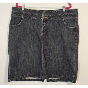 Lane Bryant Women's Denim Blue Jean Skirt Size 24 Rodeo Western Festival Cowgirl